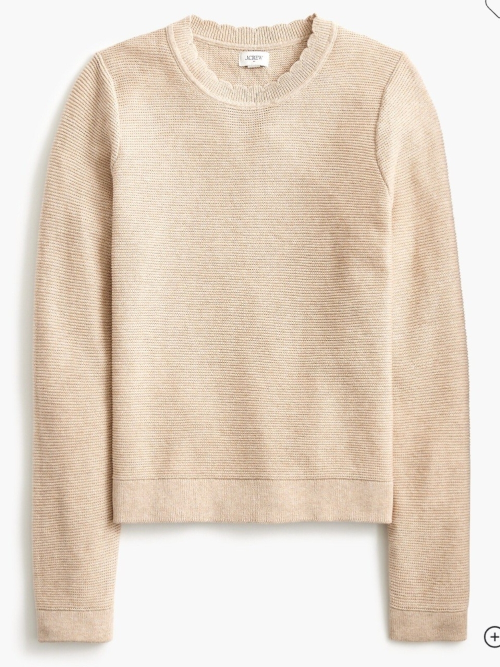 J.Crew Factory Scalloped Crewneck Sweater  Size L NWT